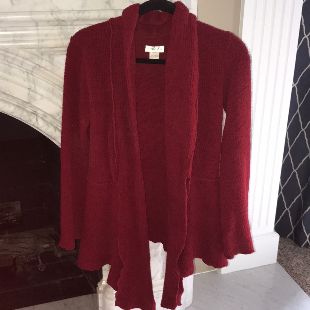 Deep red cover your assets sweater with shaping